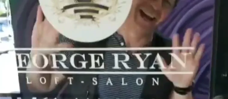 George Ryan Loft Salon signage on the salon door